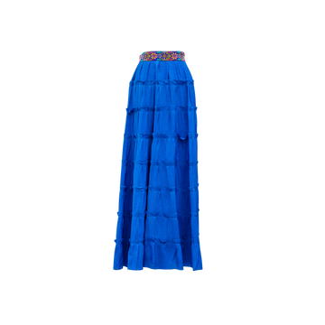 Skirt Maxi Electric Blue Full Length